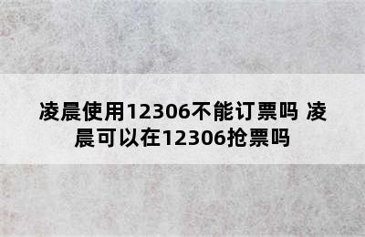 凌晨使用12306不能订票吗 凌晨可以在12306抢票吗